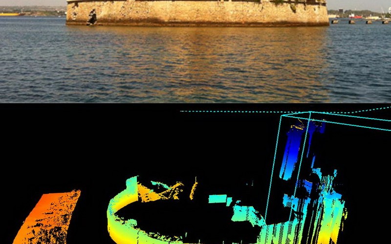 rilievi combinati laser scanner multibeam